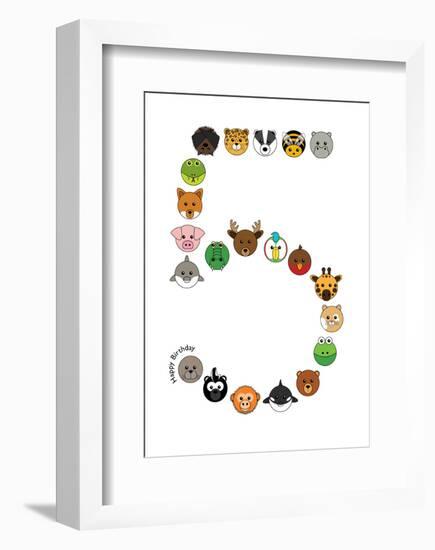 Five-null-Framed Giclee Print