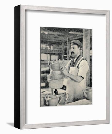 'Fixing Spout on a Teapot', c1917-Unknown-Framed Photographic Print