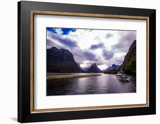 Fjords, Fjordlands National Park, UNESCO World Heritage Site, South Island, New Zealand, Pacific-Laura Grier-Framed Photographic Print