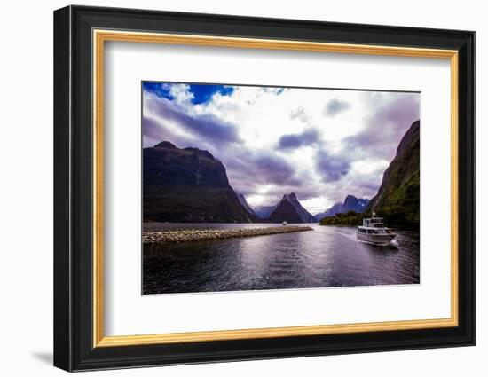Fjords, Fjordlands National Park, UNESCO World Heritage Site, South Island, New Zealand, Pacific-Laura Grier-Framed Photographic Print