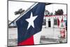 Flag at an Antique Gas Station, Adrian, Texas, USA. Route 66-Julien McRoberts-Mounted Photographic Print