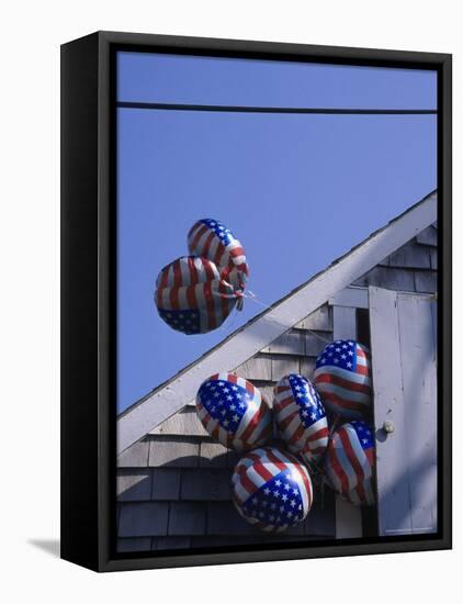 Flag Balloons Flying Out of a Small Door-Gary D^ Ercole-Framed Premier Image Canvas