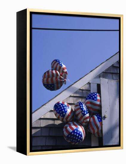 Flag Balloons Flying Out of a Small Door-Gary D^ Ercole-Framed Premier Image Canvas