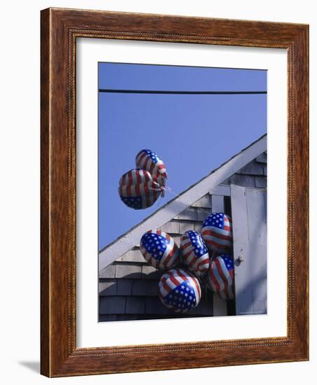 Flag Balloons Flying Out of a Small Door-Gary D^ Ercole-Framed Photographic Print