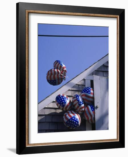 Flag Balloons Flying Out of a Small Door-Gary D^ Ercole-Framed Photographic Print