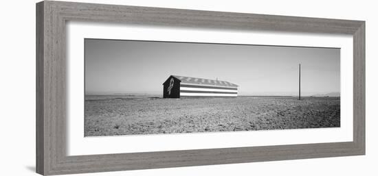 Flag Barn Along Highway 41, Fresno, California, USA-null-Framed Photographic Print