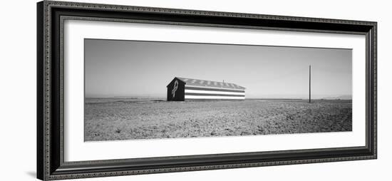 Flag Barn Along Highway 41, Fresno, California, USA-null-Framed Photographic Print