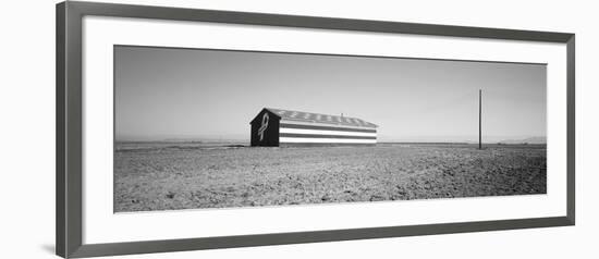 Flag Barn Along Highway 41, Fresno, California, USA-null-Framed Photographic Print