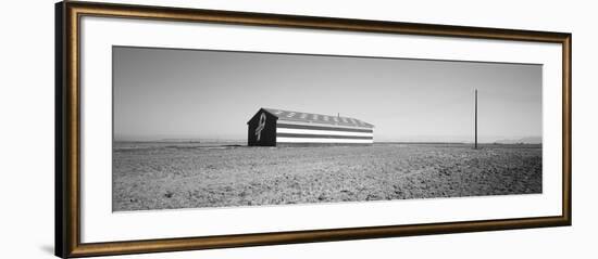 Flag Barn Along Highway 41, Fresno, California, USA-null-Framed Photographic Print