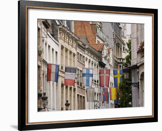 Flag, Brussels, Belgium-William Sutton-Framed Photographic Print