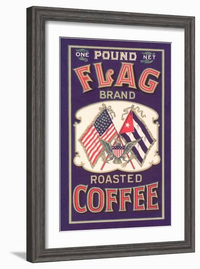 Flag Coffee Label-null-Framed Art Print