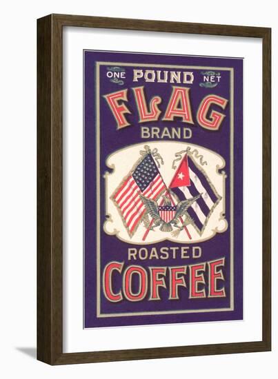 Flag Coffee Label-null-Framed Art Print