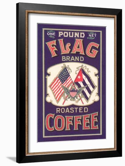 Flag Coffee Label-null-Framed Art Print