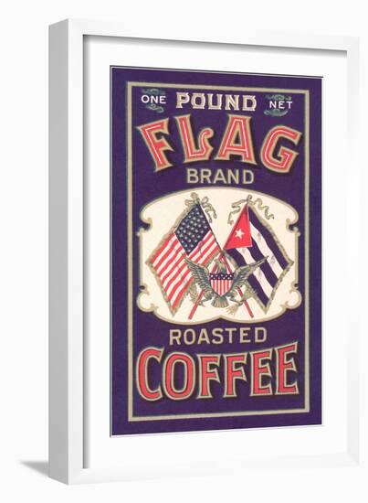 Flag Coffee Label-null-Framed Art Print