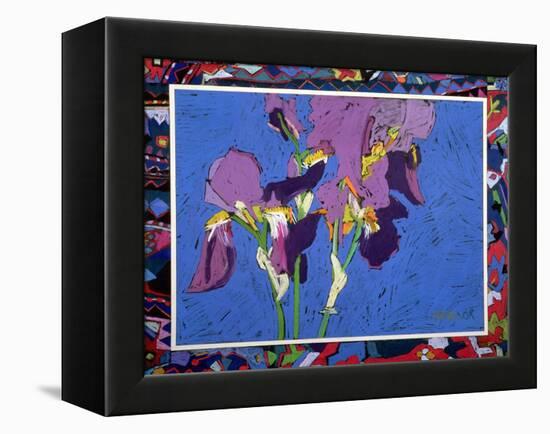 Flag Irises-Frances Treanor-Framed Premier Image Canvas