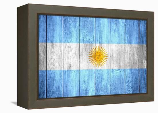 Flag Of Argentina-Miro Novak-Framed Stretched Canvas