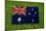 Flag of Australia on Grass-raphtong-Mounted Art Print