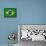 Flag Of Brazil-talitha-Framed Stretched Canvas displayed on a wall