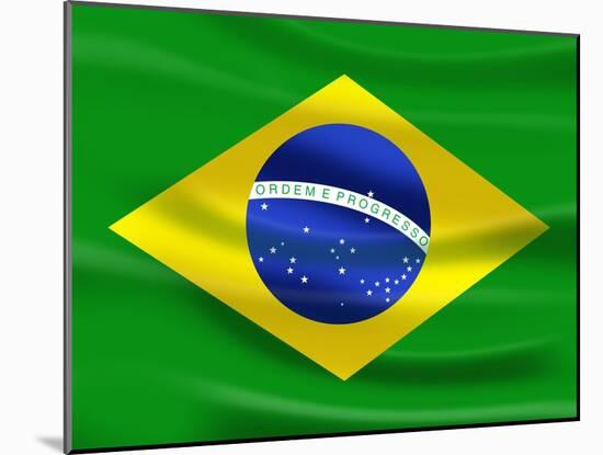Flag Of Brazil-talitha-Mounted Art Print