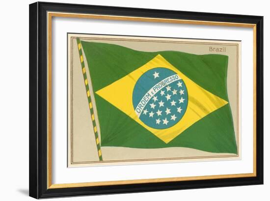 Flag of Brazil-null-Framed Art Print