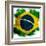 Flag Of Brazil-ilolab-Framed Art Print