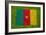 Flag of Cameroon on Grass-raphtong-Framed Art Print