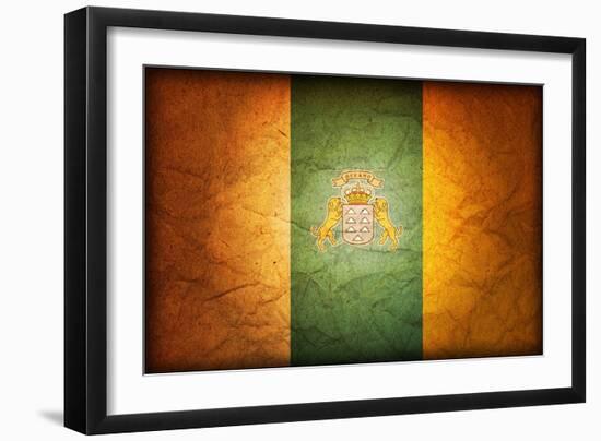 Flag Of Canary Islands-michal812-Framed Art Print