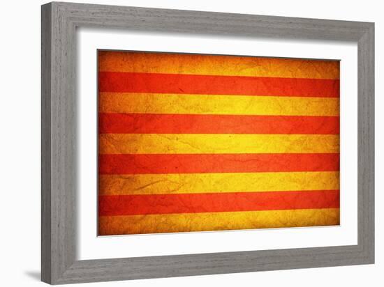 Flag Of Catalonia-michal812-Framed Art Print