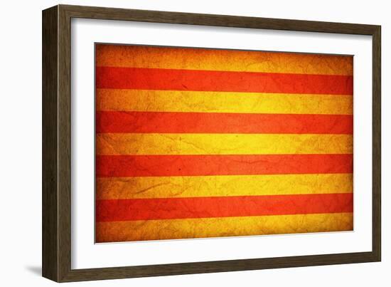 Flag Of Catalonia-michal812-Framed Art Print