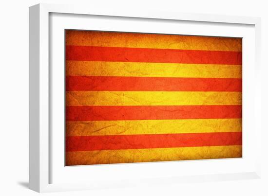 Flag Of Catalonia-michal812-Framed Art Print