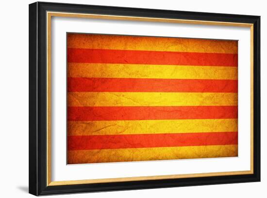 Flag Of Catalonia-michal812-Framed Art Print