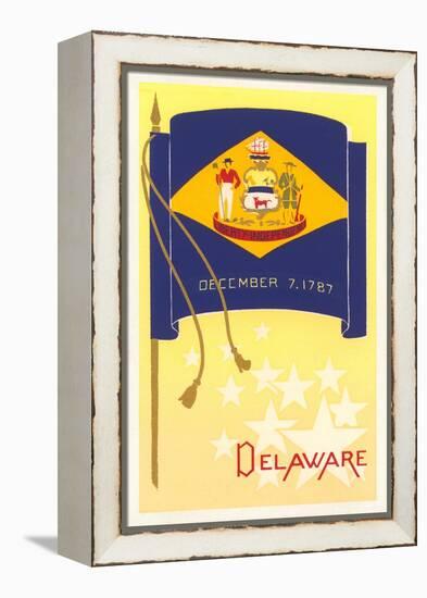 Flag of Delaware-null-Framed Stretched Canvas