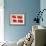 Flag of Denmark-null-Framed Art Print displayed on a wall
