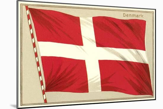 Flag of Denmark-null-Mounted Art Print