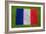 Flag of France on Grass-raphtong-Framed Art Print