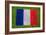 Flag of France on Grass-raphtong-Framed Art Print