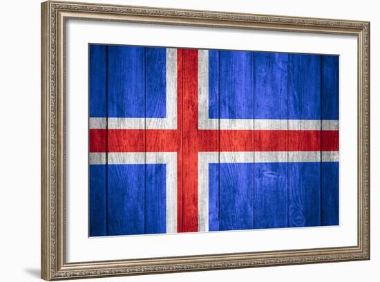 Flag Of Iceland-Miro Novak-Framed Art Print