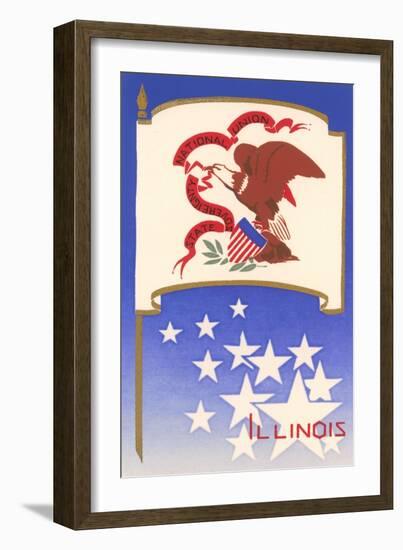 Flag of Illinois-null-Framed Art Print