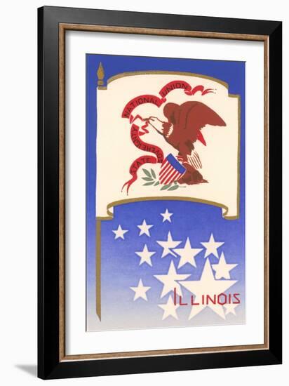 Flag of Illinois-null-Framed Art Print