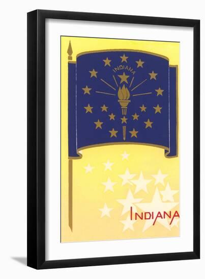 Flag of Indiana-null-Framed Art Print