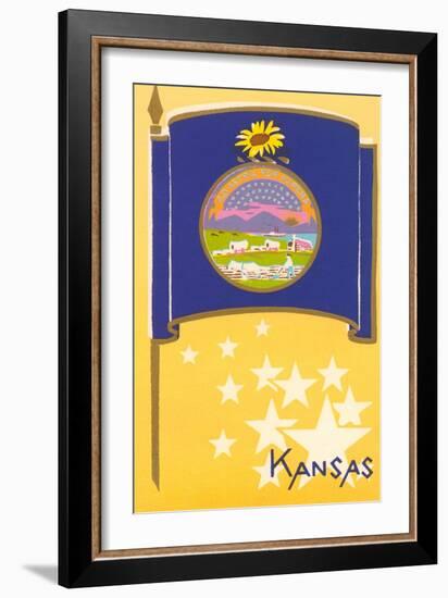 Flag of Kansas--Framed Art Print