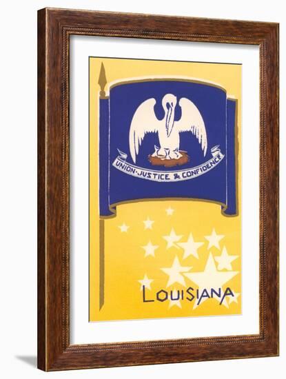 Flag of Louisiana-null-Framed Art Print