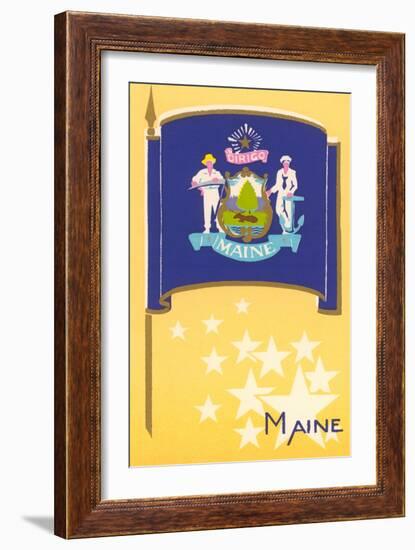 Flag of Maine-null-Framed Art Print