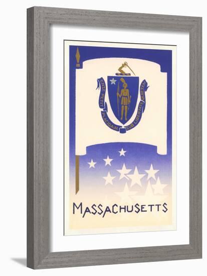 Flag of Massachusetts-null-Framed Art Print