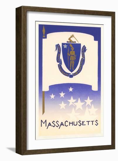 Flag of Massachusetts-null-Framed Art Print