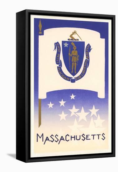 Flag of Massachusetts-null-Framed Stretched Canvas