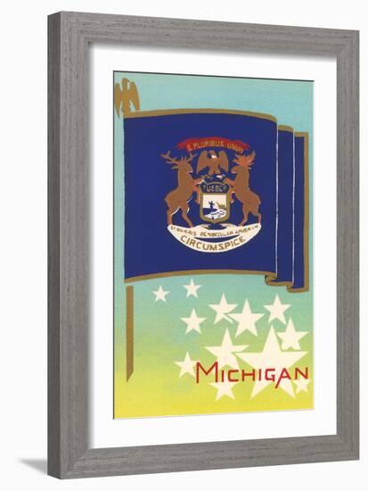 Flag of Michigan-null-Framed Art Print