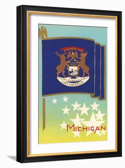 Flag of Michigan-null-Framed Art Print