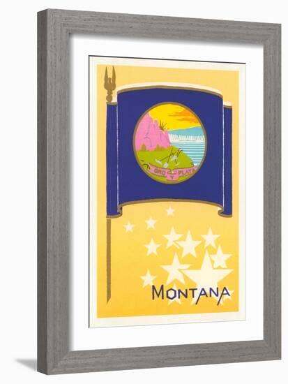 Flag of Montana-null-Framed Art Print