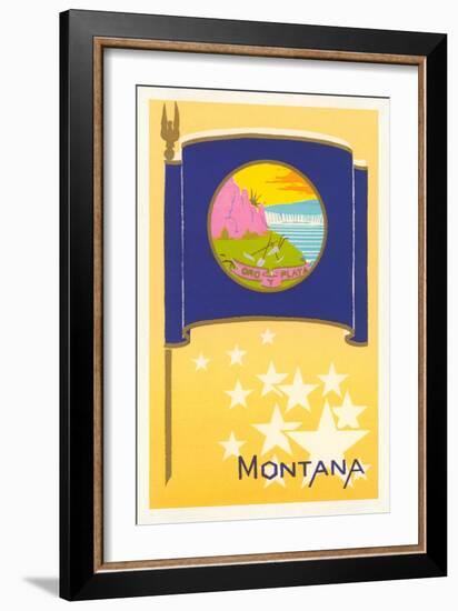 Flag of Montana-null-Framed Art Print